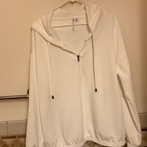 Half zip hooded sweatshirt